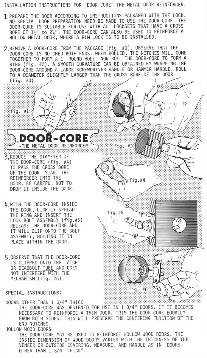 Door-Core Metal Door Reinforcer 5 Pack – Foley-Belsaw Locksmithing