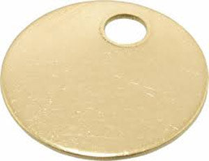 1" Brass Tags Package of 100