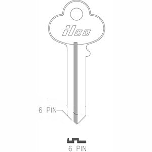 1000AB CO2 Bag of 10 Nickel Plated Brass Key Blanks fit some Corbin Locks