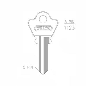 1123 WE1 Bag of 10 Nickel Plated Brass Key Blanks
