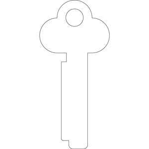 1335S Bag of 10 Mosler Flat Nickel Silver Safe Deposit Box Key Blanks