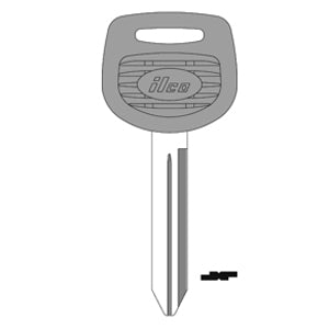 1628-P BG of 5 Plastic Headed Nickel-Plated Brass Key Blanks