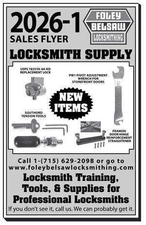 FREE Foley-Belsaw Locksmithing 2026-1 Catalog pdf version for download