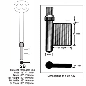 2B Bit Key Sold 1 Each