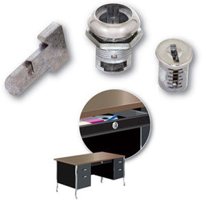 Metal Desk Drawer Lock Keyed Different T585MDL-KD-0000