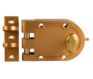 Single Cylinder Surface Mounted Jimmy Proof Lock without rim cylinder 530-53-41 Less Cylinder Angled Strike