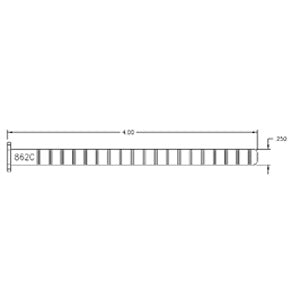 862C-00-10 Extra Long 4" Rigid Tailpiece for 7075 & 7076 Rim Cylinders