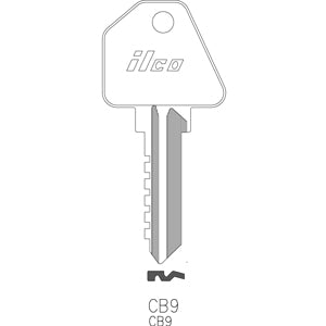 CB9 Bag of 10 Nickel Plated Brass Key Blanks