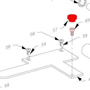 RY2069/RY2057 Cap Screw and Knob for Spacing Bar Cover Plate Rytan 2000 Punch