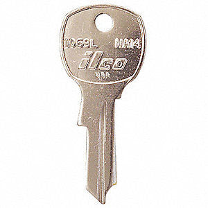 1069L NA14 Bag of 10 Nickel Plated Brass Key Blanks