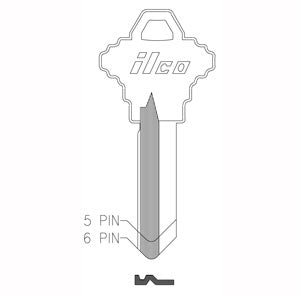 A1145E SC9 Bag of 10 Nickel Plated Brass Key Blanks