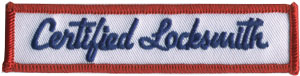 CERTIFIED LOCKSMITH pocket emblem