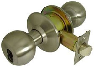 I-CORE SFIC Commercial Knob Lockset Entrance Function 32D Stainless Steel Finish