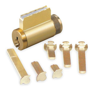 15995SC-04-0B ILCO Key in Knob Cylinder with Schlage C Keyway 0-bitted Brass Finish