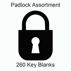 Padlock #1 Key Blank Assortment 260 key blanks 146-00-8X