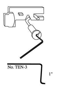 Lever Tumbler Lock Pick/Tension Wrench TEN-3  1" Length