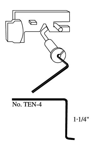 Lever Tumbler Lock Pick/Tension Wrench TEN-4  1-1/4