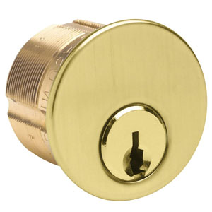 1-1/2" Mortise Cylinder Schlage Keyway Polished Brass Finish 7245SC1-03-KD