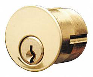 1" Mortise Cylinder Kwikset Keyway Polished Brass 7165KS1-03-KA2