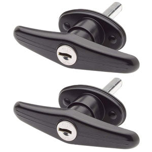 Pickup Topper T-Handle Locks Black (2 Locks - Keyed Alike)