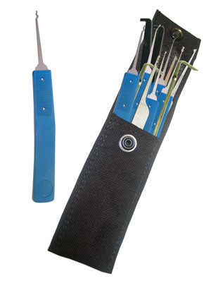 Rytan 10 Piece Mini Blue Lock Pick Kit MRPK-10, TYPE 3