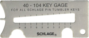 Schlage 40-104 Key Gauge