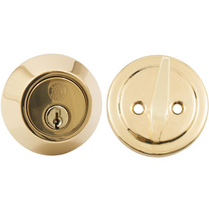 SC1 Polished Brass Single Cylinder Deadbolt HL010103 **CLOSE-OUT**
