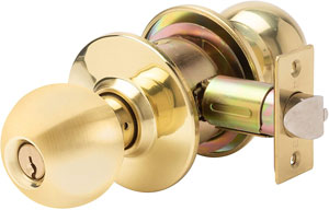Commercial Knob Lockset Entrance Function 03 Polished Brass DL-SVB53-US3