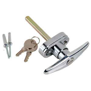 T-Handle Lock for Pickup Toppers and Campers Chrome Finish SRS2205