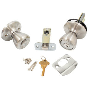 Work Lock Entry KW1 Keyway - Satin Stainless Steel Finish 32D Keyed Alike to 55665