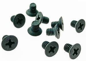 Aluminum Storefront Mortise Lock Faceplate Mounting Screws Black Oxide Stainless Steel Pack of 10