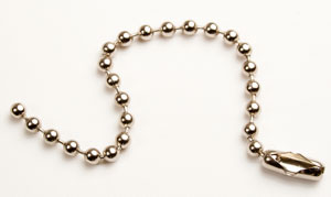 Brass Beaded Key Chain Loops 4-1/2