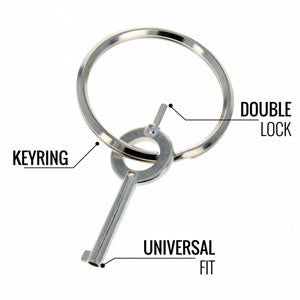 Handcuff Key Bag of 5 Nickel Plated Steel Key Blanks