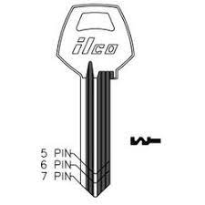 A1001D1 CO107 Bag of 10 Nickel Plated Brass Key Blanks