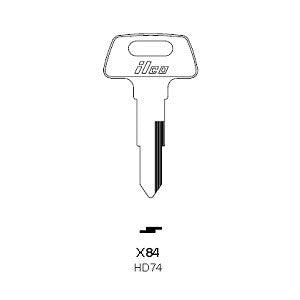 X84 HD74 Bag of 10 Nickel Plated Brass Key Blanks