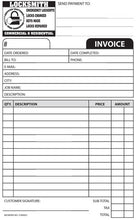 Locksmith Invoice Book with 50 Sets of Duplicate Carbonless Forms