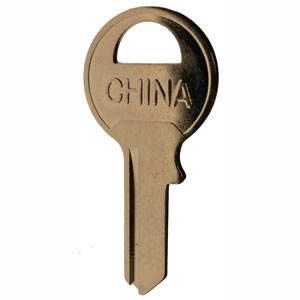 CHINA-M1 Bag of 10 Nickel Plated Key Blanks