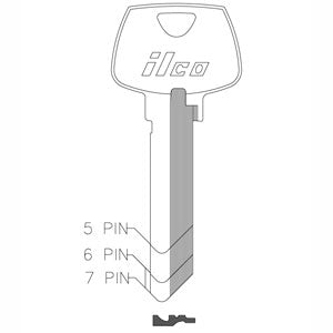 O1007LF Bag of 10 Nickel Silver Key Blanks