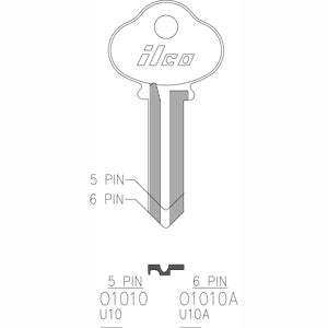 S4 01010 Bag of 10 Brass Key Blanks