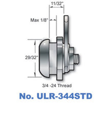 11/32" Cam Lock with Stainless Steel finish ULR344STD-KD