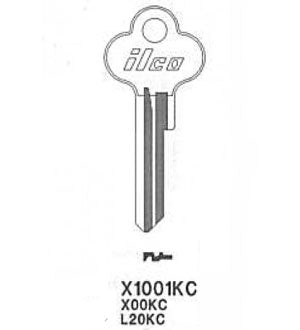 X1001KC Bag of 10 Nickel Plated Brass Key Blanks