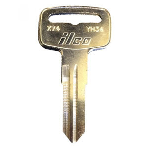 X74 YH34 Bag of 10 Nickel Plated Brass Key Blanks