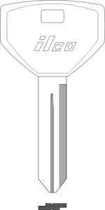 Y154 P1789 Box of 50 Nickel Plated Key Blanks