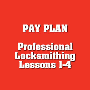 Professional Locksmithing Online Course Payment Plan Option includes Basic Supplies