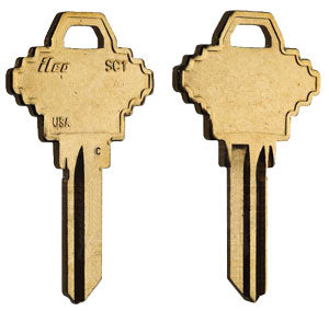SC1 BIG HEAD Keys Bag of 5 Brass Key Blanks
